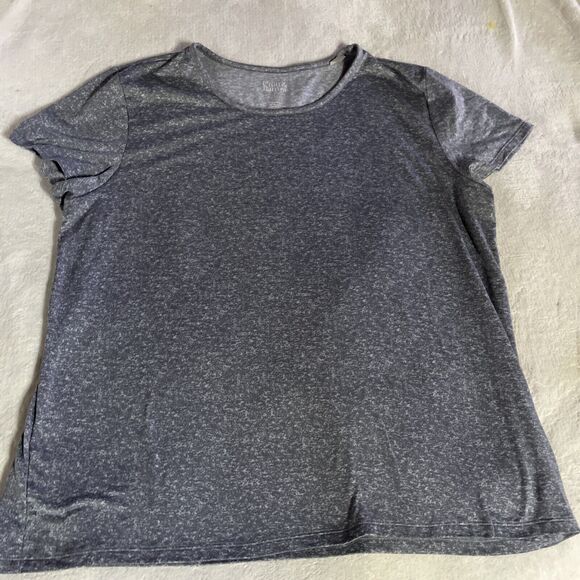 Croft & Barrow Womens Pajama Set Gray Top & Striped Pants Size Large Soft - Picture 3 of 8